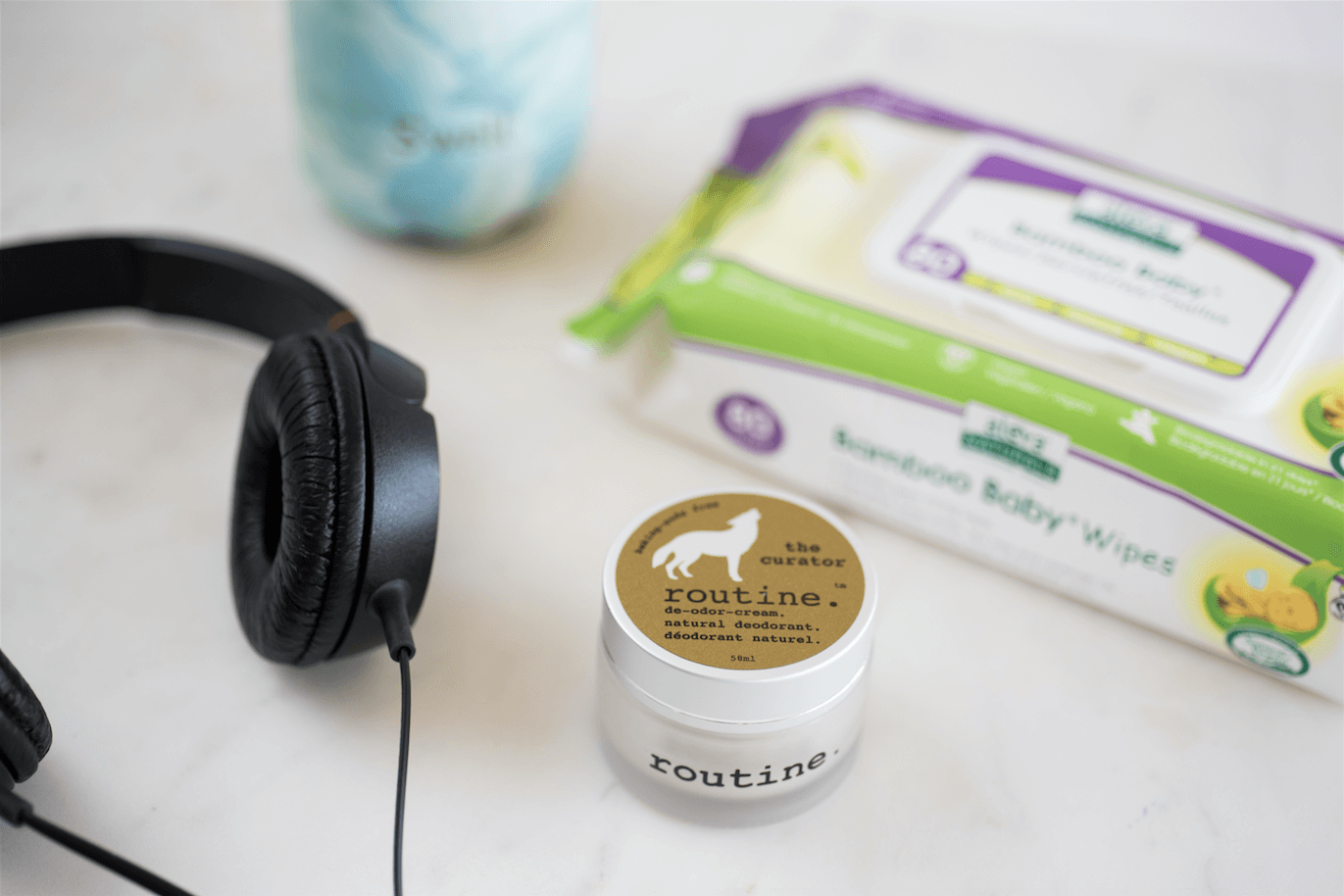 Routine Deodorant, S'well, Aleva Baby Wipes