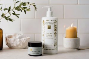 Helena Lane Lavender and Lime Cleanser and Eminence Organics Clear Skin Probiotic Cleanser