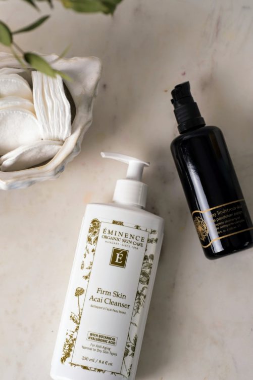 Eminence Organics Firm Skin Acai Cleanser and May Lindstrom Pendulum Potion